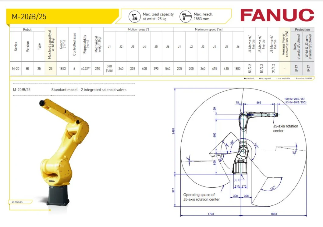 Medium Payload Material Handling Robots Fanuc M-20 Series Robot Laser Welding