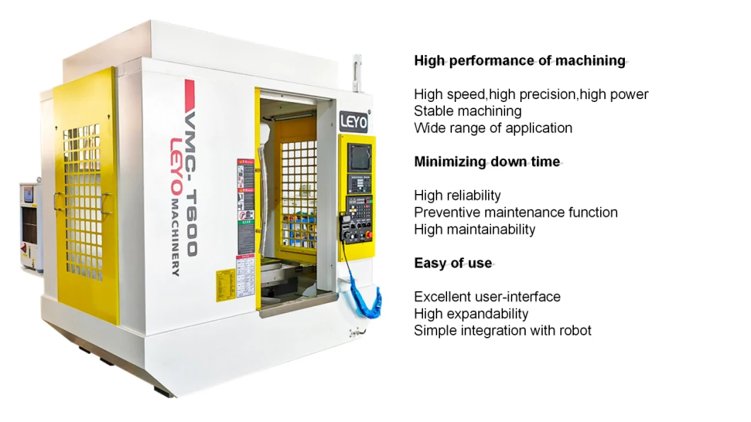 Leyo Vertical CNC Milling Machining Center Vertical Center Vmc Machine Fanuc Robodrill Vertical Machining Center Price