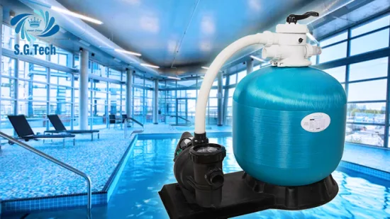 Hochwertiger kombinierter Glasfaser-Sandfilter mit automatischer Rückspülung für Schwimmbäder und Pumpe